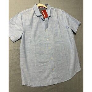 UnionBay Mens baby blue Short Sleeve Button Down Shirt Size S NWT
